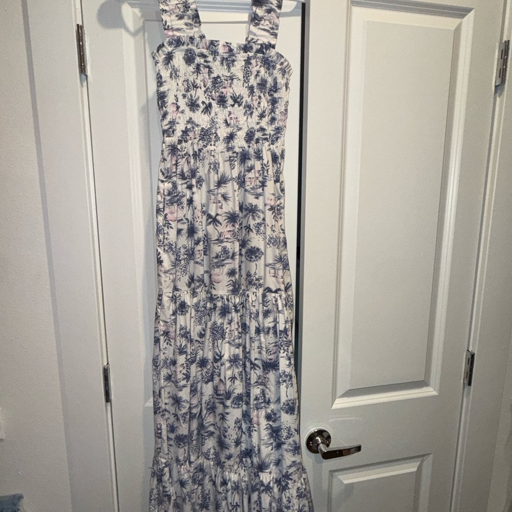 Abercrombie & Fitch Blue and White Floral Maxi Dress